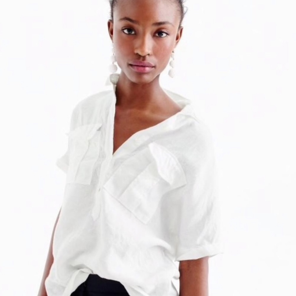 J. Crew Irish Linen Popover NWT